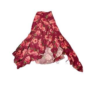 Mia Joy Joyfolie Floral Assymetrical Maxi Skirt Size 8